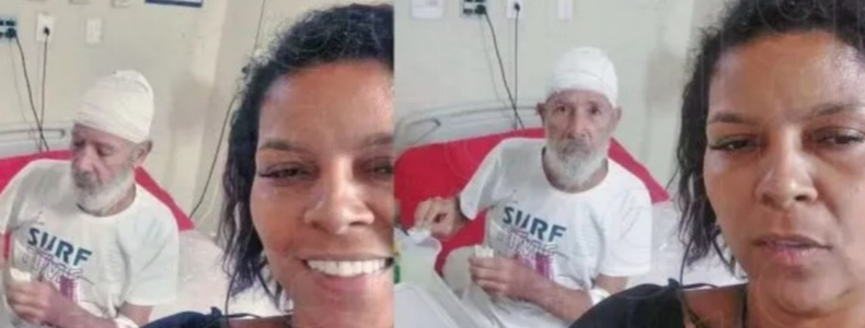 Sobrinha fez selfie com idoso internado dias antes de levá-lo a banco